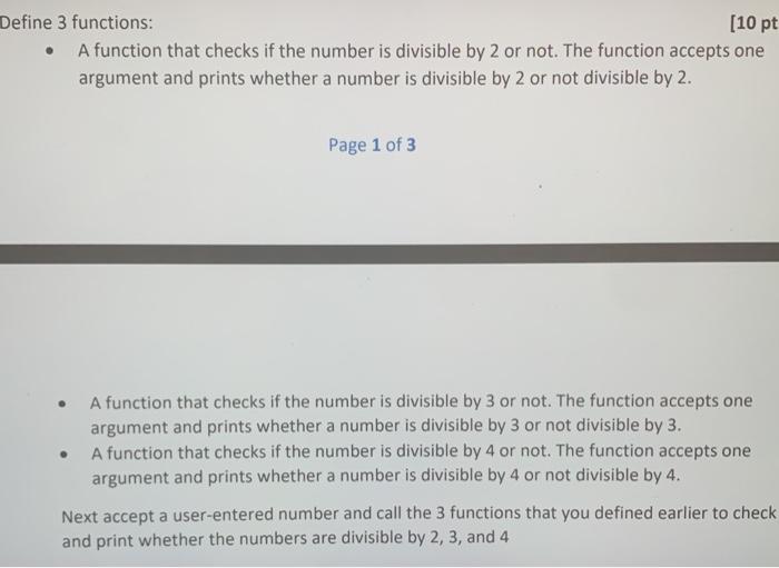 Solved Define 3 functions: (10 pt A function that checks if | Chegg.com