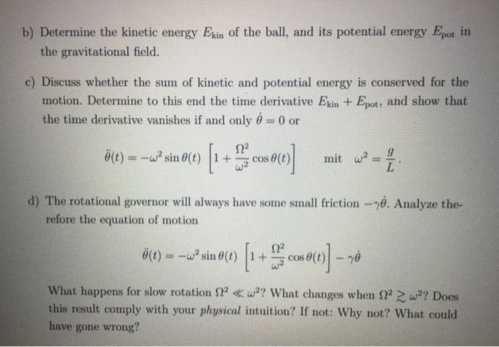 Problem 11 2 Error Analysis Rotational Governor Chegg Com