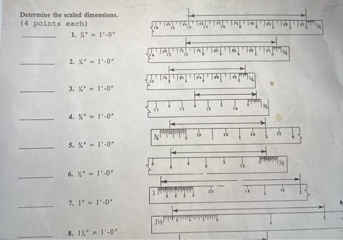 Solved Determine the scaled dimensions. (4 points each) 1.Y | Chegg.com