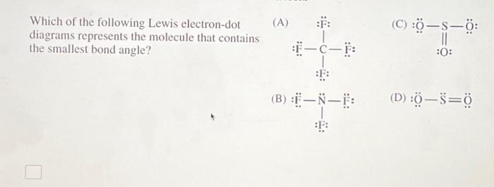 Solved Which Of The Following Lewis Electron-dot Diagrams 