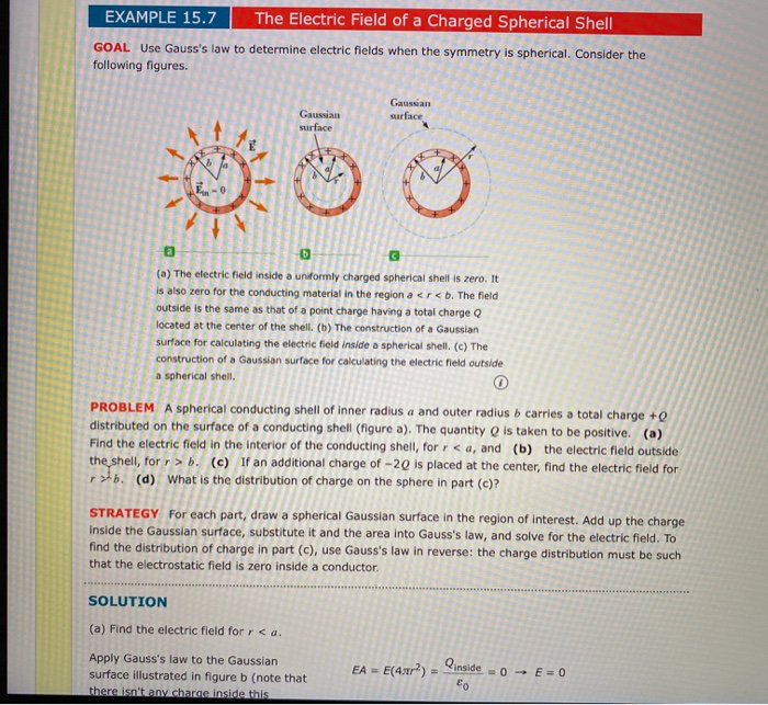 Solved EXAMPLE 15.7 The Electric Field of a Charged | Chegg.com