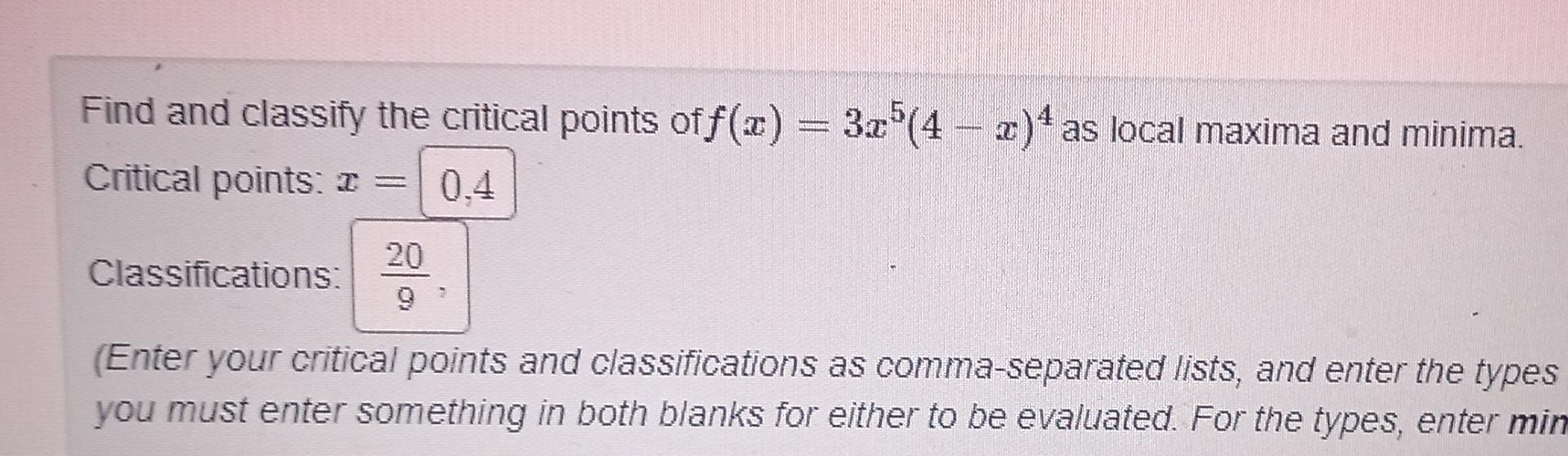 Solved Find and classify the critical points of | Chegg.com