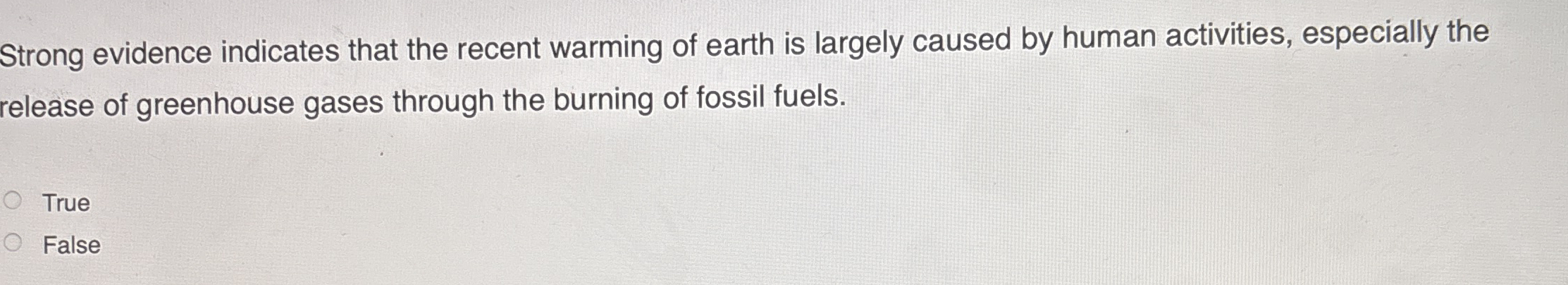 Solved Strong evidence indicates that the recent warming of | Chegg.com