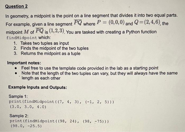Solved in python, output needs to be indentical to sample, | Chegg.com