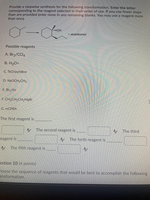 Solved Provide A Stepwise Synthesis For The Following | Chegg.com