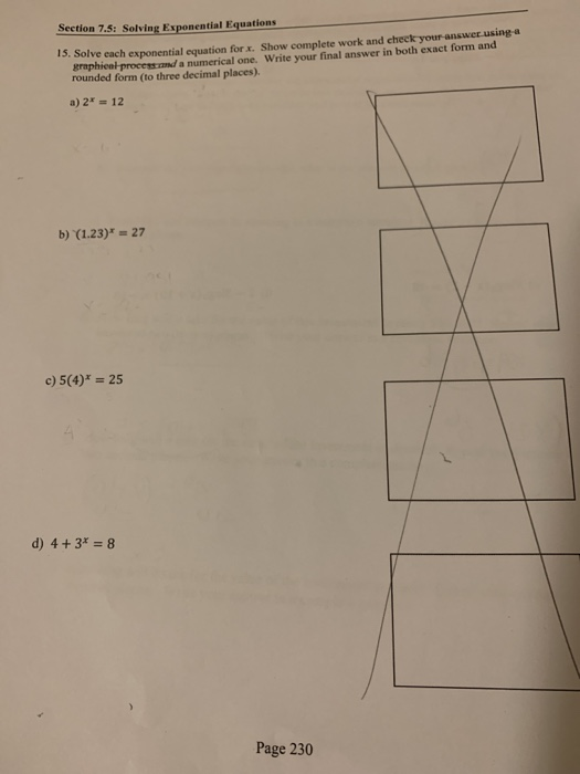 Solved Section 7 5 Solving Exponential Equations 13 Solve Chegg Solved Section 7 5 Solving Exponential Equations 13 Solve Chegg