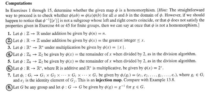 Solved In Exercises 1 through 15, determine whether the | Chegg.com