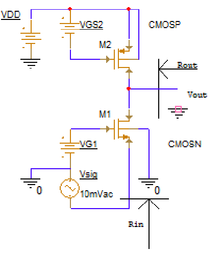 Solved VDDThe gain stage with the NMOS transistor in the | Chegg.com