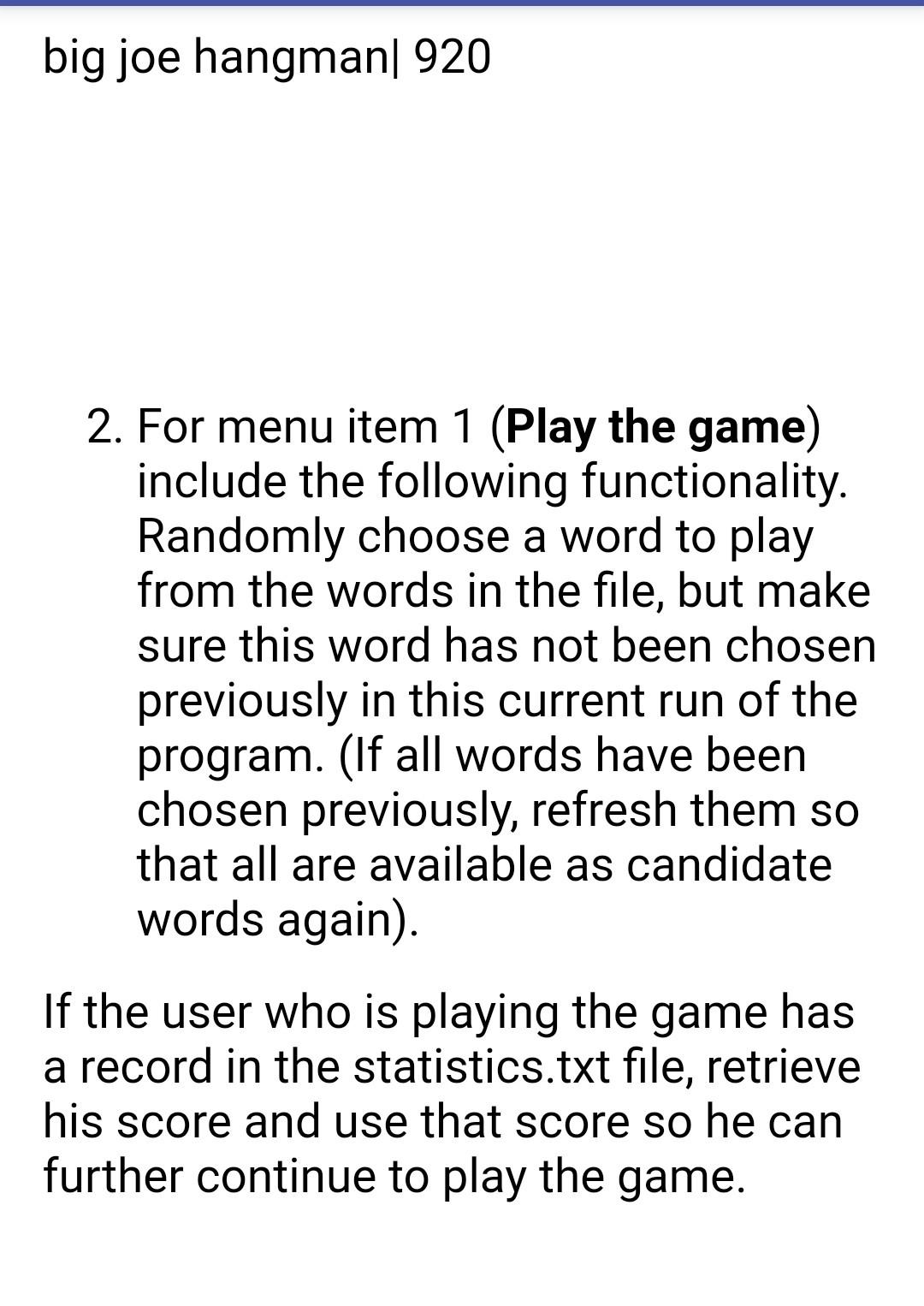 The Hangman Game The Purpose Of This Assignment Is To | Chegg.Com