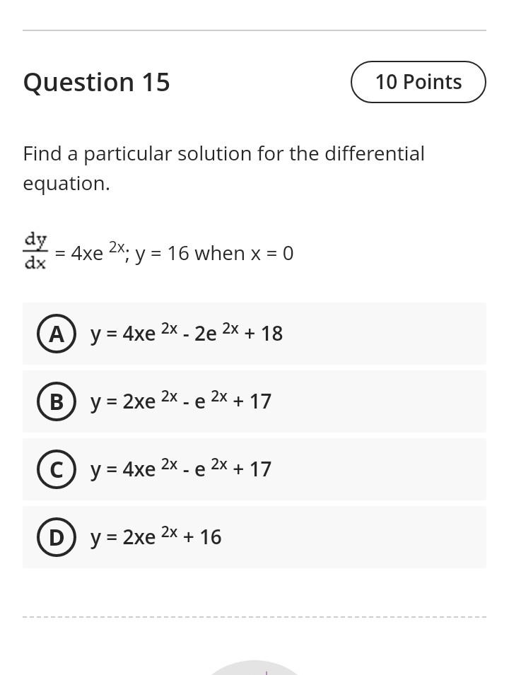 Solved Question 5 10 Points Solve the given differential | Chegg.com