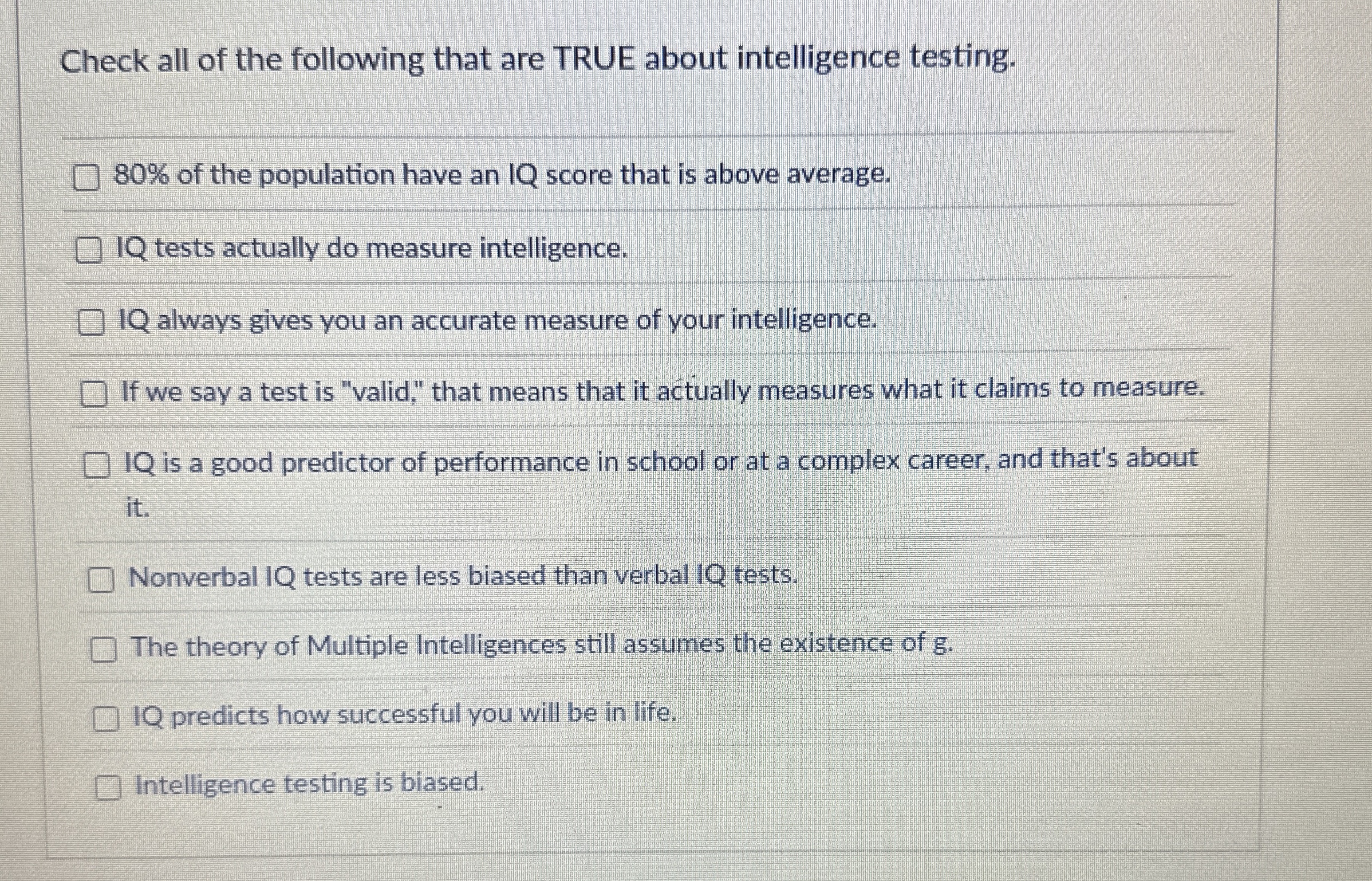 High Quality SOLUTION Check all of the following that are TRUE about ...