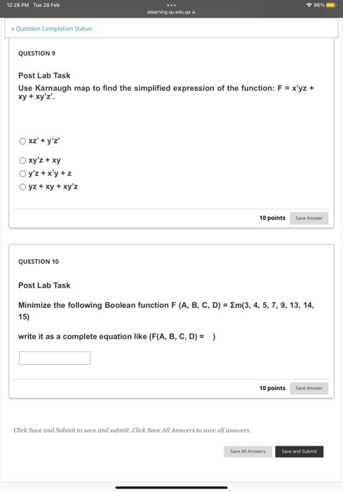 Solved The Simplified Boolean Expression For The Following | Chegg.com