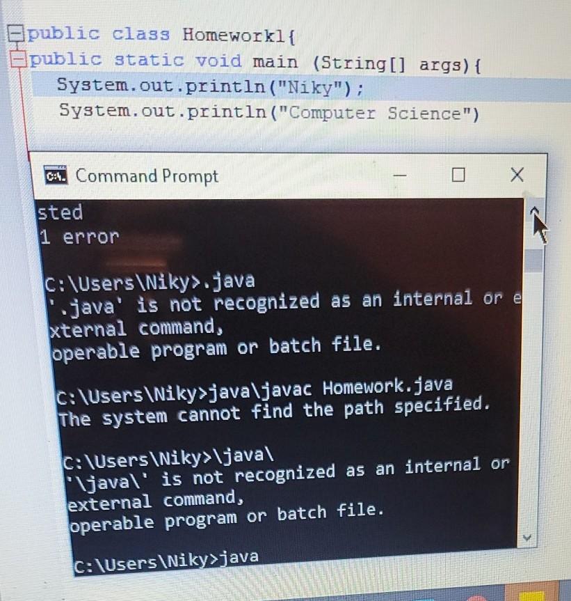 Solved I'm using Java on notepad++ trying to compile my | Chegg.com