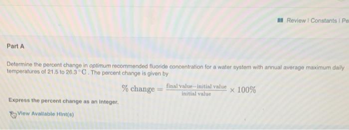 Solved Review Constants Pa Part A Determine the percent | Chegg.com