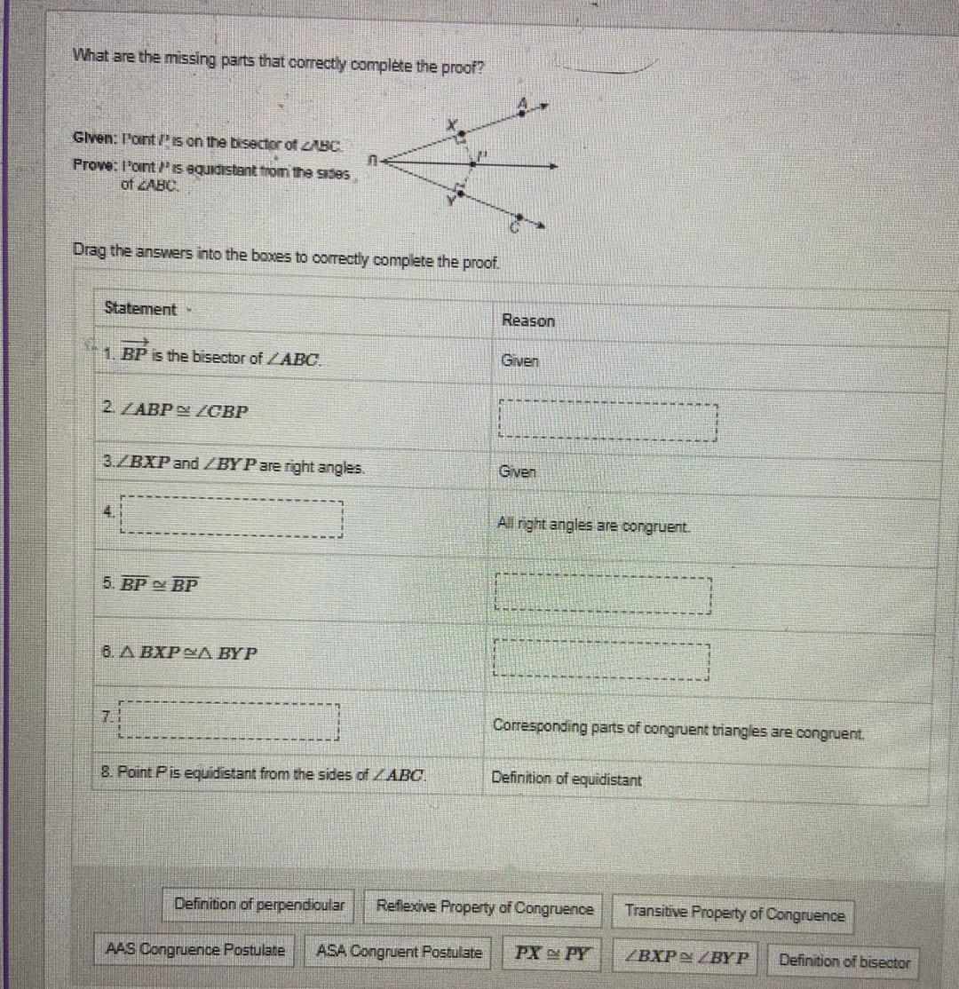Solved Given: Point B is on the perpendicular bisector of | Chegg.com