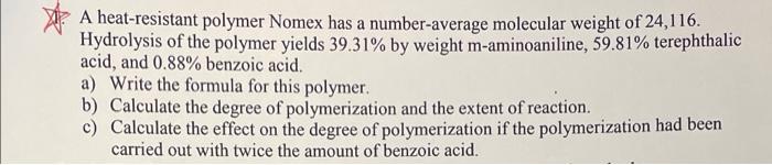 Solved polymer chemistryI already watched solutions about | Chegg.com