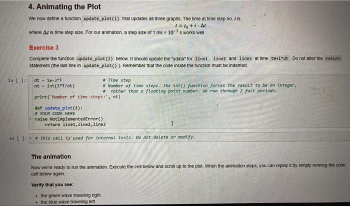 4. Animating the Plot We now define a function 