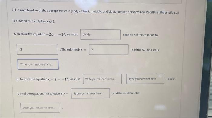 Solved Fill in each blank with the appropriate word (add, | Chegg.com