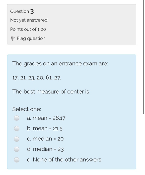 Solved Question 3 Not yet answered Points out of 1.00 P Flag | Chegg.com