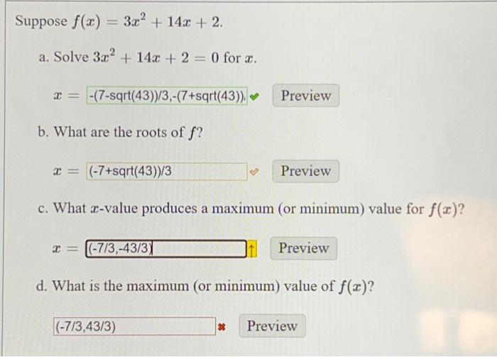 2 x − 3 )= 14 solve for x