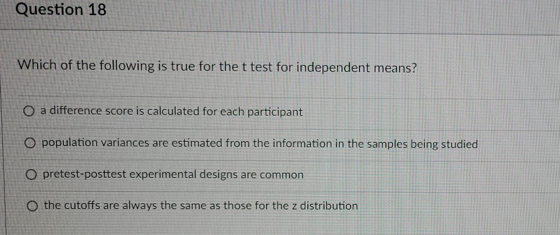 in a true experiment the posttest measures