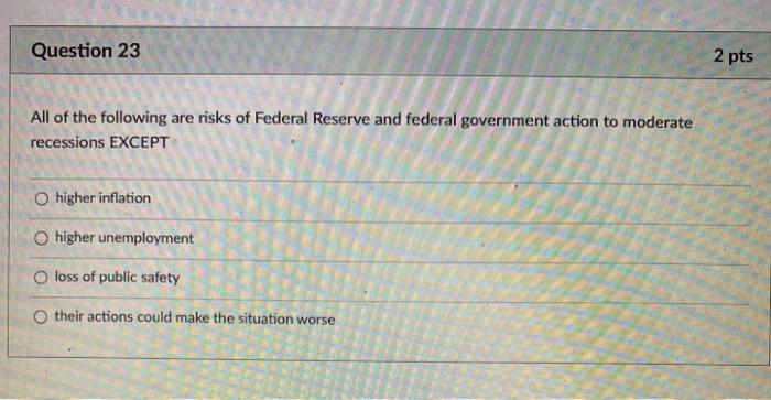 Solved Question 23 2 pts All of the following are risks of | Chegg.com