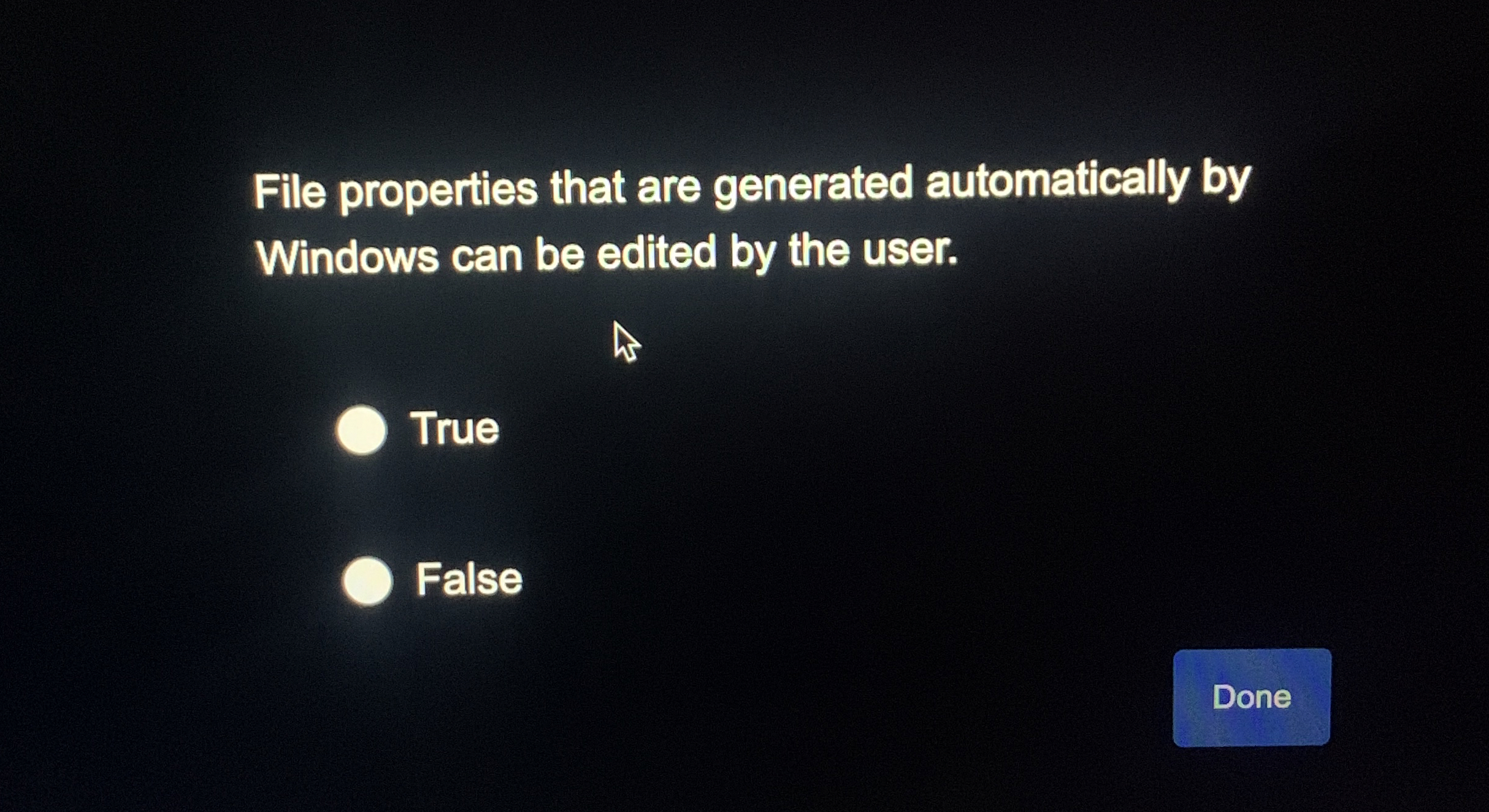 Solved File properties that are generated automatically | Chegg.com