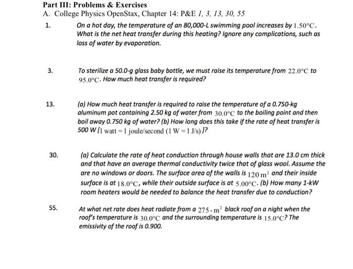 Solved A. College Physics OpenStax, Chapter 14: P\&E 1, 3, | Chegg.com