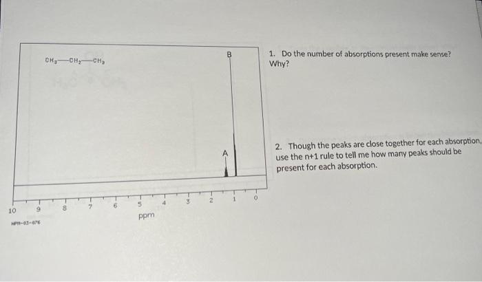 Solved B CH, OH -CH 1. Do The Number Of Absorptions Present | Chegg.com