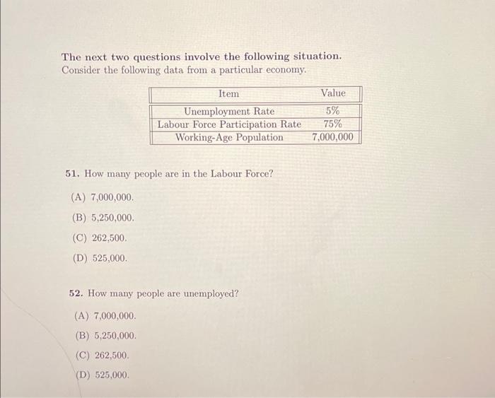 Solved The next two questions involve the following | Chegg.com