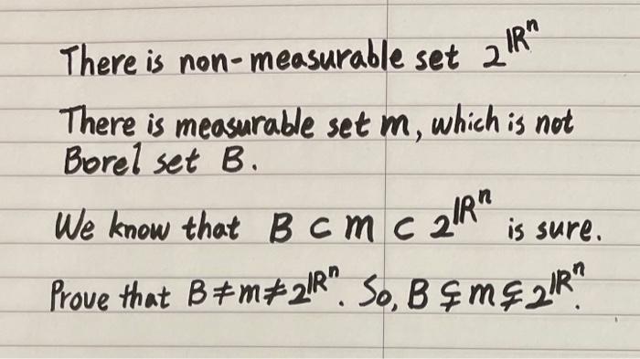 Solved In Real Analysis, Borel set is in measurable set and | Chegg.com