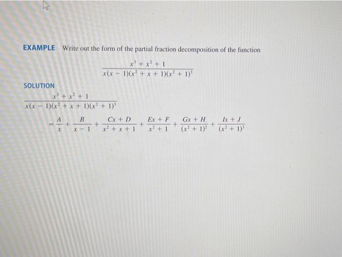 Solved Write out the form of the partial fraction | Chegg.com
