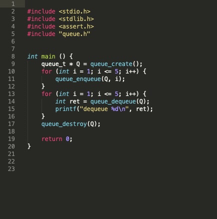 Solved The provided code in the Qqueue folder is meant to | Chegg.com
