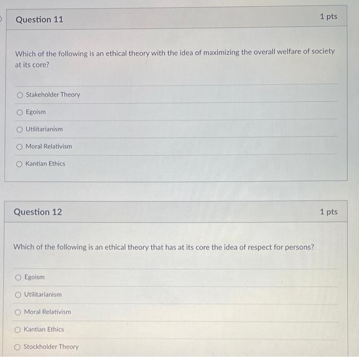 Solved 5 1 pts Question 11 Which of the following is an | Chegg.com