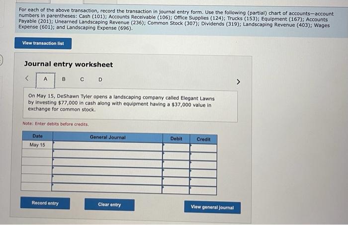 Solved For each transaction (1) analyze the transaction | Chegg.com