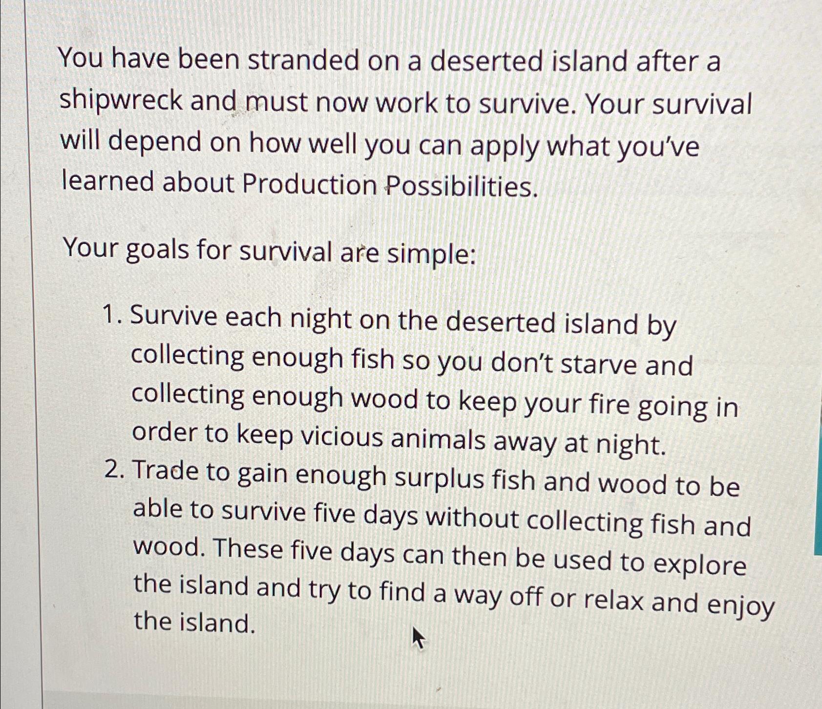 deserted island essay