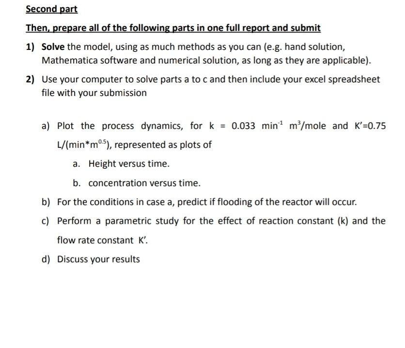 Solved Then, prepare all of the following parts in one full | Chegg.com