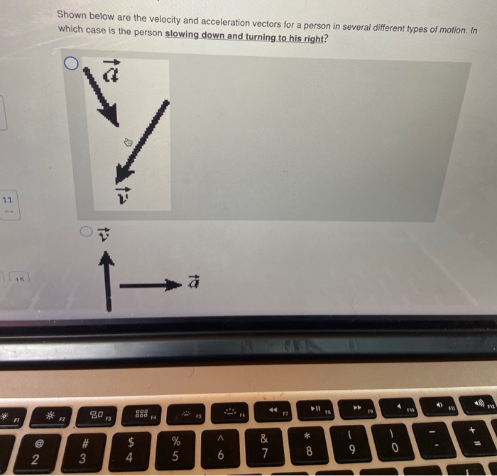 Solved Shown Below Are The Velocity And Acceleration Vectors | Chegg.com