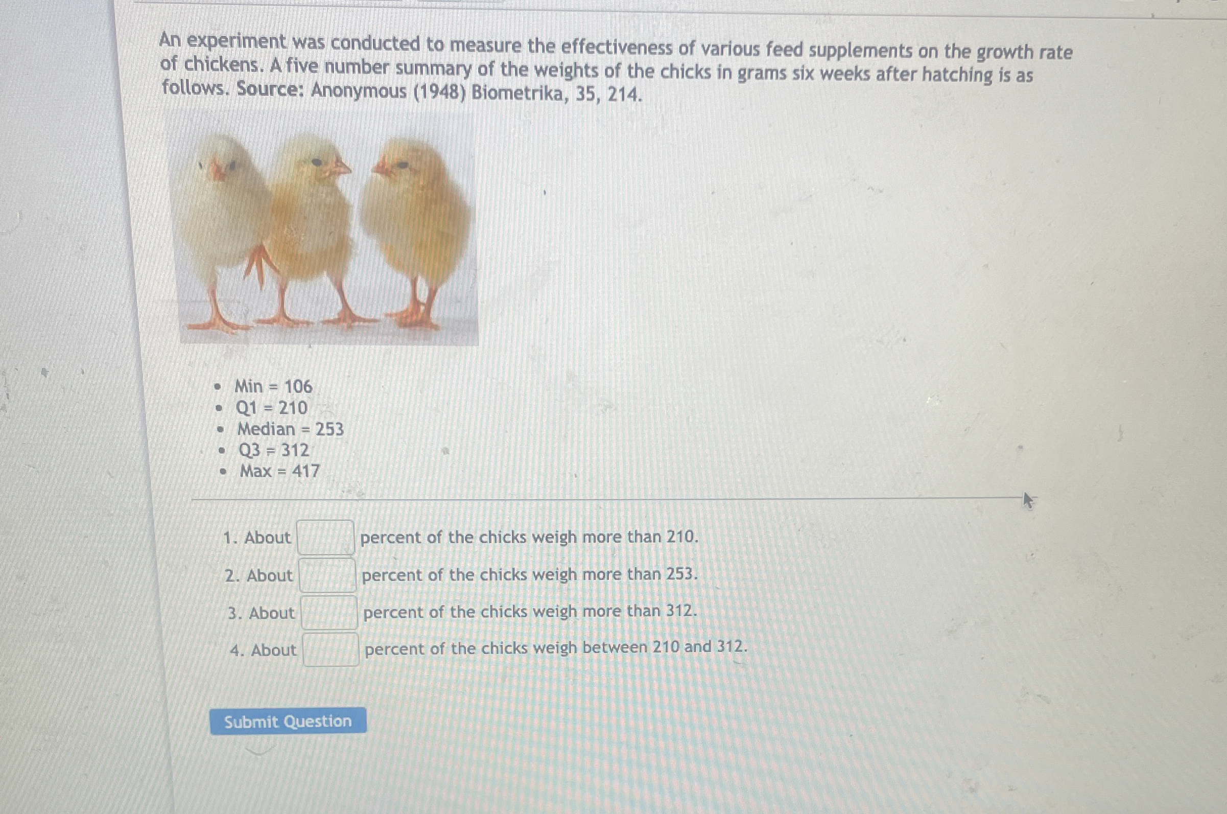 Solved An experiment was conducted to measure the | Chegg.com