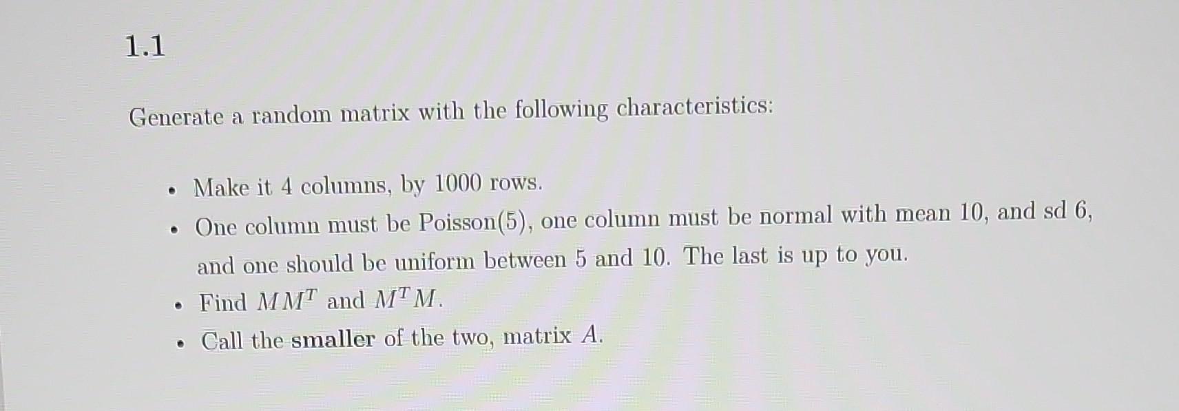 Solved Question of machine learning Matrix A will | Chegg.com