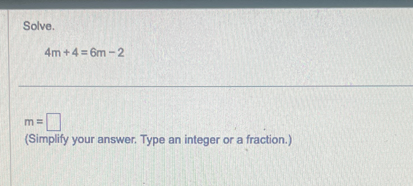 m 4 2m answer