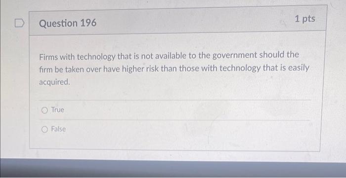 Solved Firms with technology that is not available to the | Chegg.com