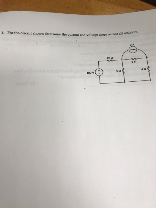 Solved 3. For the circuit shown determine the current and | Chegg.com