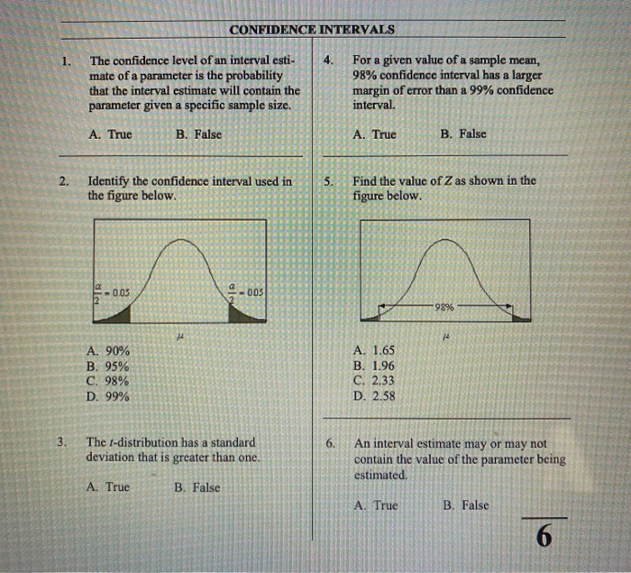 Solved CONFIDENCE INTERVALS 1. 4. The confidence level of an | Chegg.com