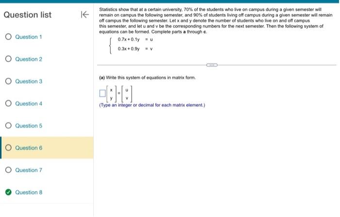 Solved Question list K Statistics show that at a certain | Chegg.com