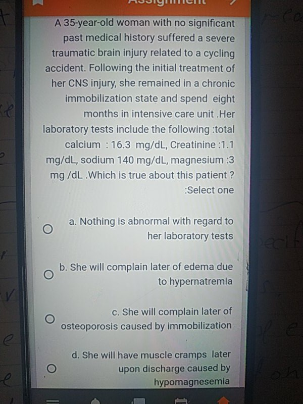 Solved A 35-year-old woman with no significant past medical | Chegg.com