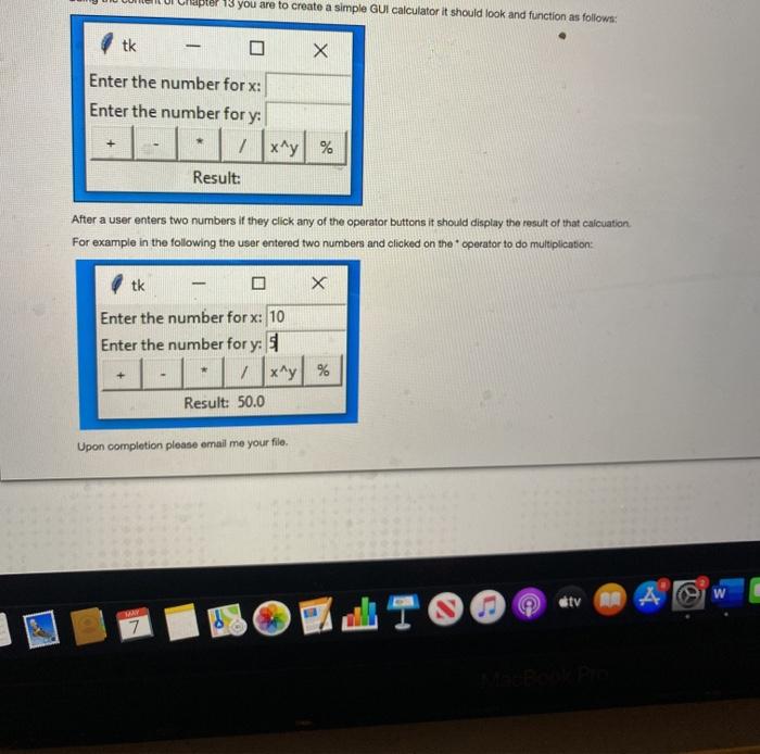 Solved 13 you are to create a simple GUI calculator it | Chegg.com