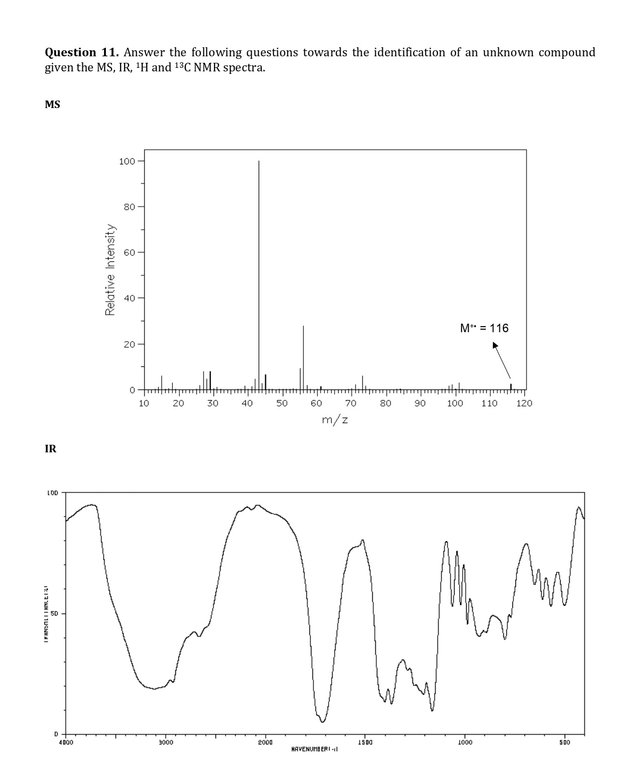 Solved ?13 ﻿C NMR (All peaks are singlets)?1H ﻿NMR (a) ﻿Do | Chegg.com