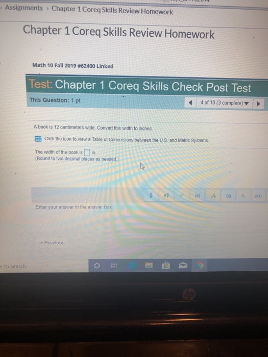 Solved Assignments Chapter 1 Coreq Skills Review Homework | Chegg.com