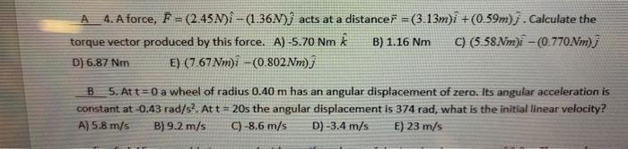 Solved A 4 A Force F 2 45n 1 36n ġ Acts At A Dist Chegg Com